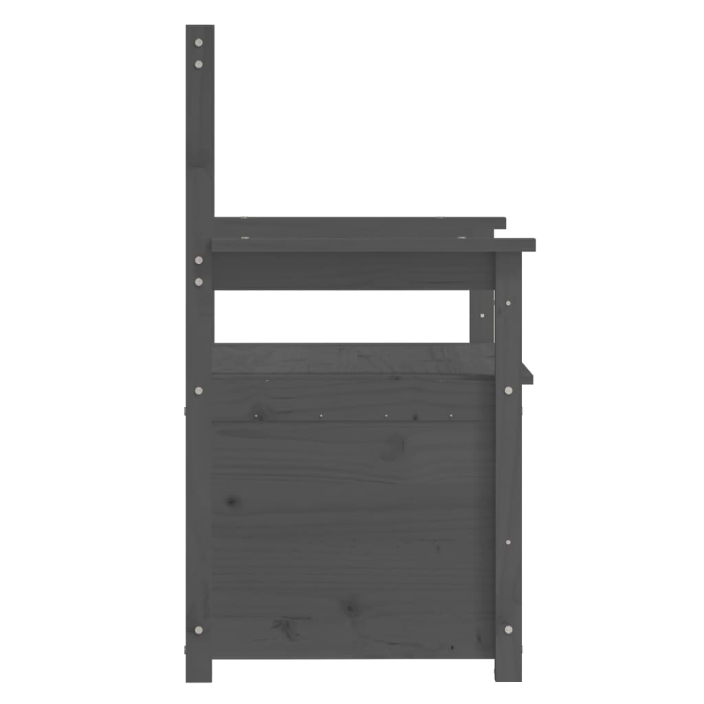 Klupa siva 112,5 x 51,5 x 96,5 cm od masivne borovine