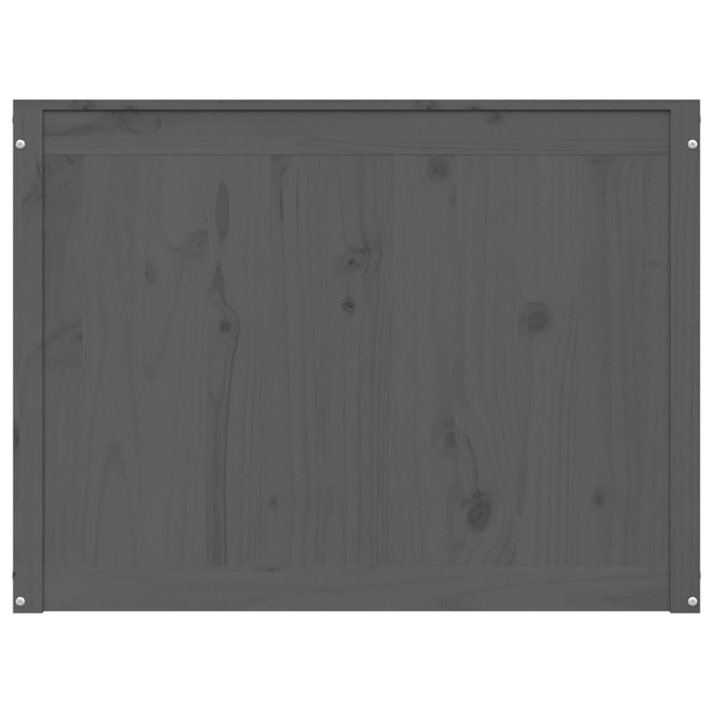 Kutija za rublje siva 88,5x44x66 cm od masivne borovine