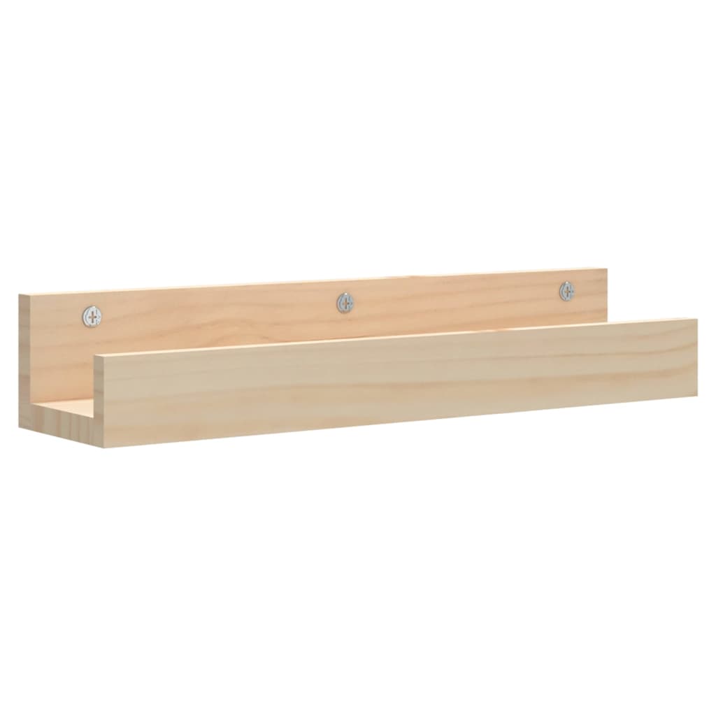 Zidne police 2 kom 50 x 12 x 9 cm od masivne borovine