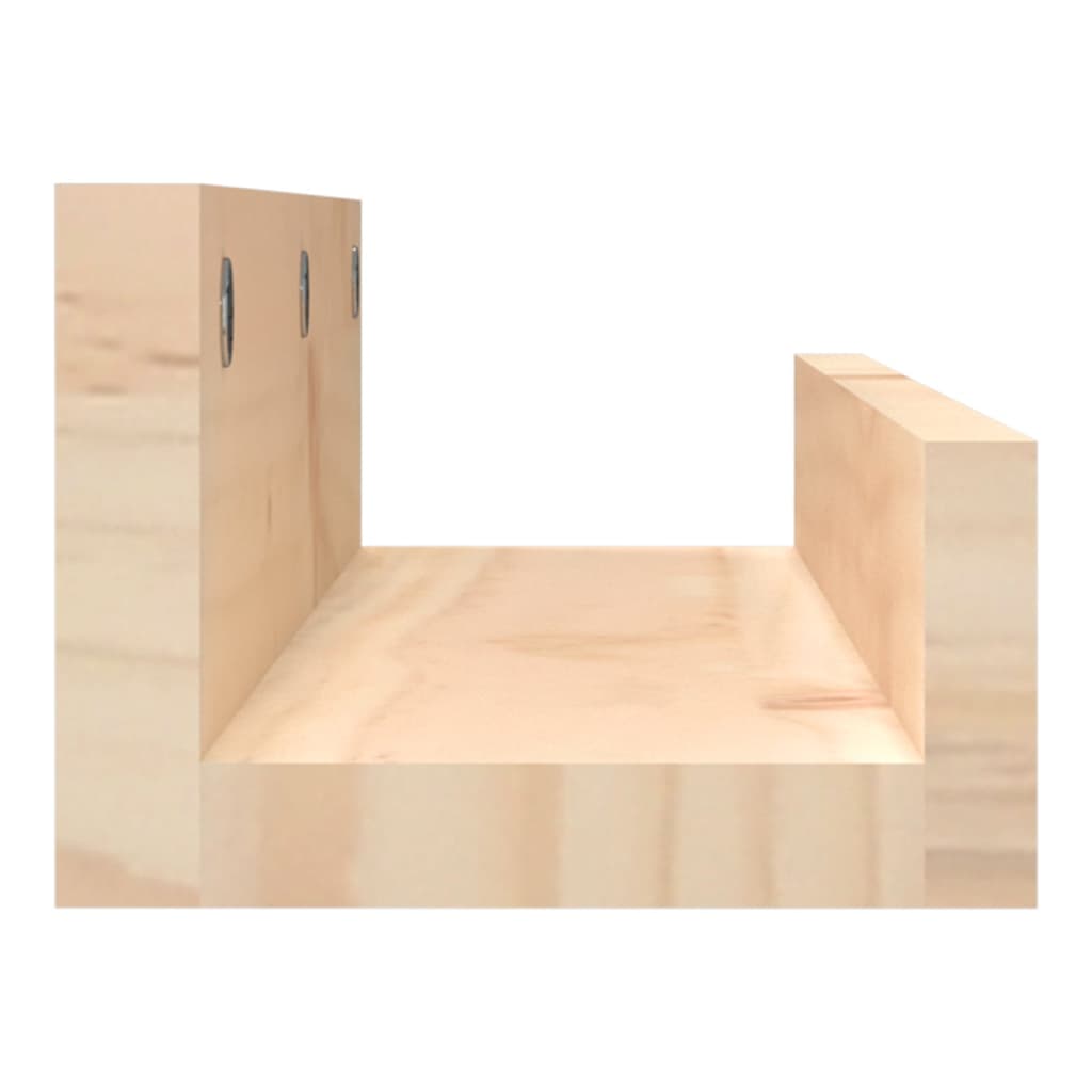 Zidne police 2 kom 50 x 12 x 9 cm od masivne borovine