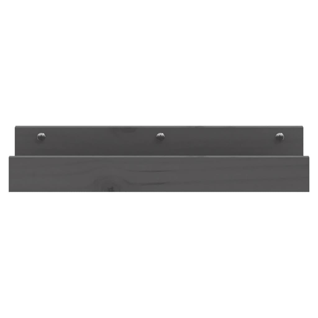 Zidne police 2 kom sive 50 x 12 x 9 cm od masivne borovine