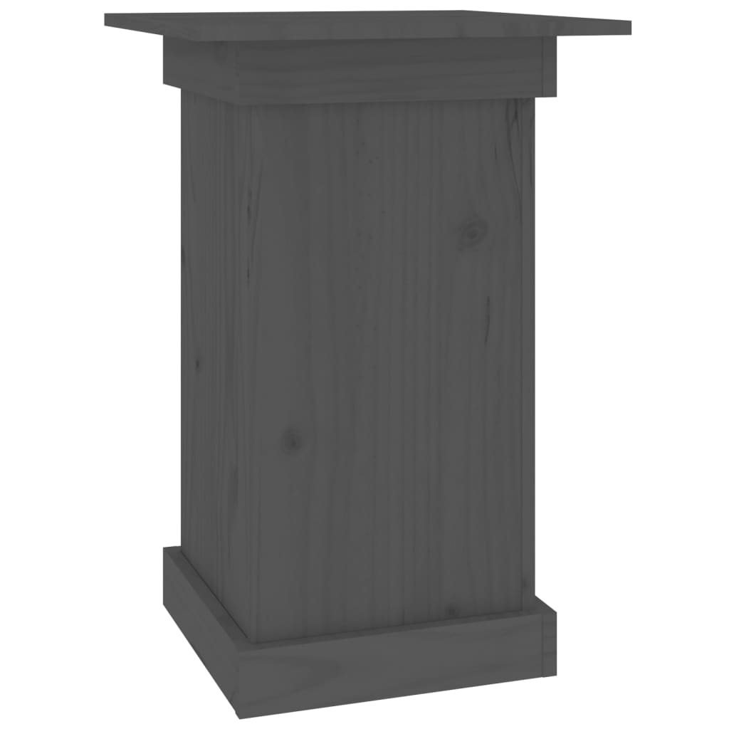 Stalak za cvijeće sivi 40 x 40 x 60 cm od masivne borovine