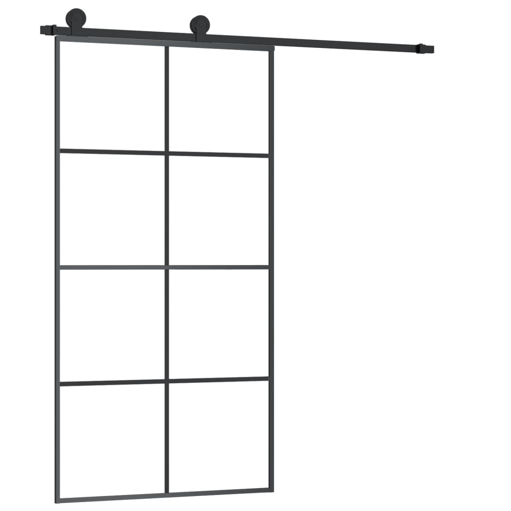 Klizna vrata s priborom 102,5x205 cm od stakla ESG i aluminija