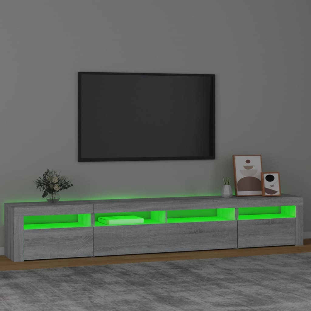 TV ormarić s LED svjetlima boja hrasta sonome 240x35x40 cm
