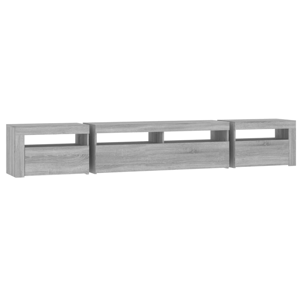 TV ormarić s LED svjetlima boja hrasta sonome 240x35x40 cm