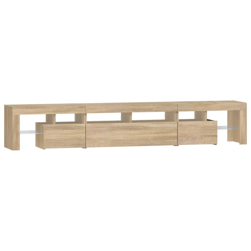 TV ormarić s LED svjetlima boja hrasta sonome 230x36,5x40 cm