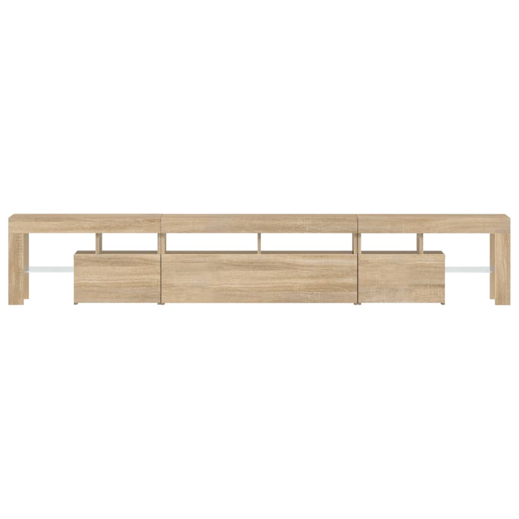 TV ormarić s LED svjetlima boja hrasta sonome 230x36,5x40 cm