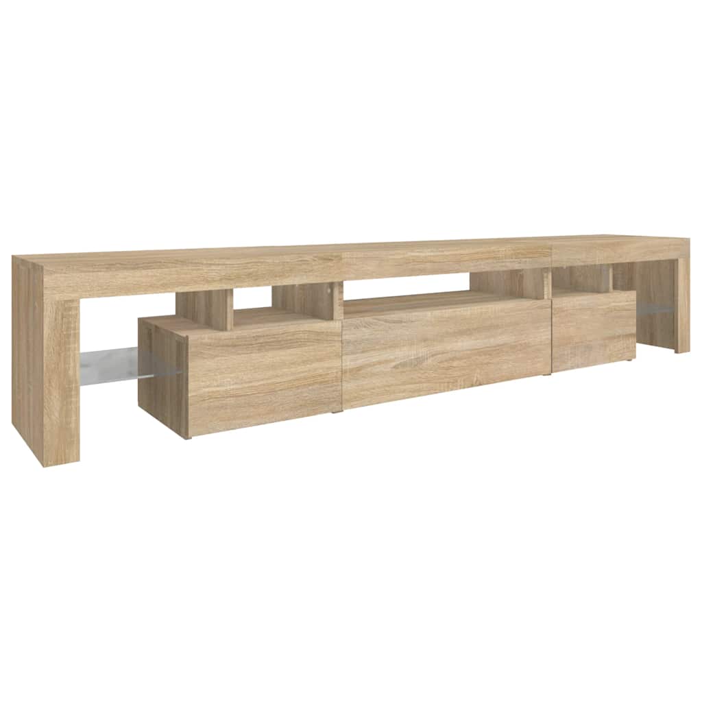 TV ormarić s LED svjetlima boja hrasta sonome 215x36,5x40 cm
