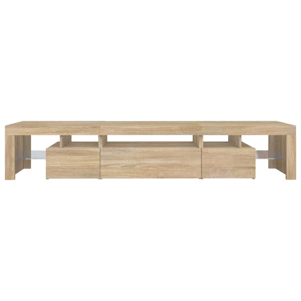 TV ormarić s LED svjetlima boja hrasta sonome 215x36,5x40 cm