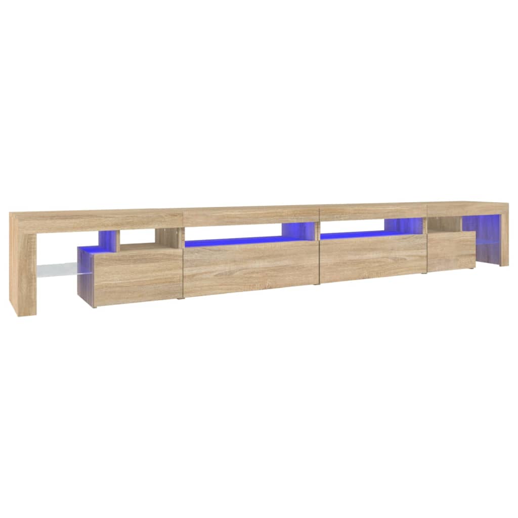 TV ormarić s LED svjetlima boja hrasta sonome 290x36,5x40 cm