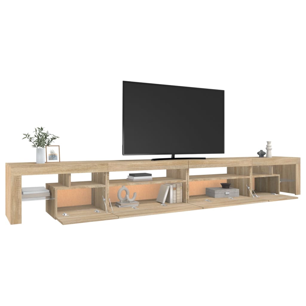 TV ormarić s LED svjetlima boja hrasta sonome 290x36,5x40 cm