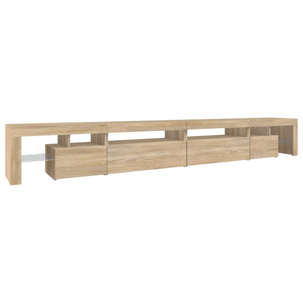 TV ormarić s LED svjetlima boja hrasta sonome 290x36,5x40 cm