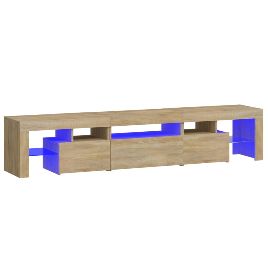 TV ormarić s LED svjetlima boja hrasta sonome 200x36,5x40 cm