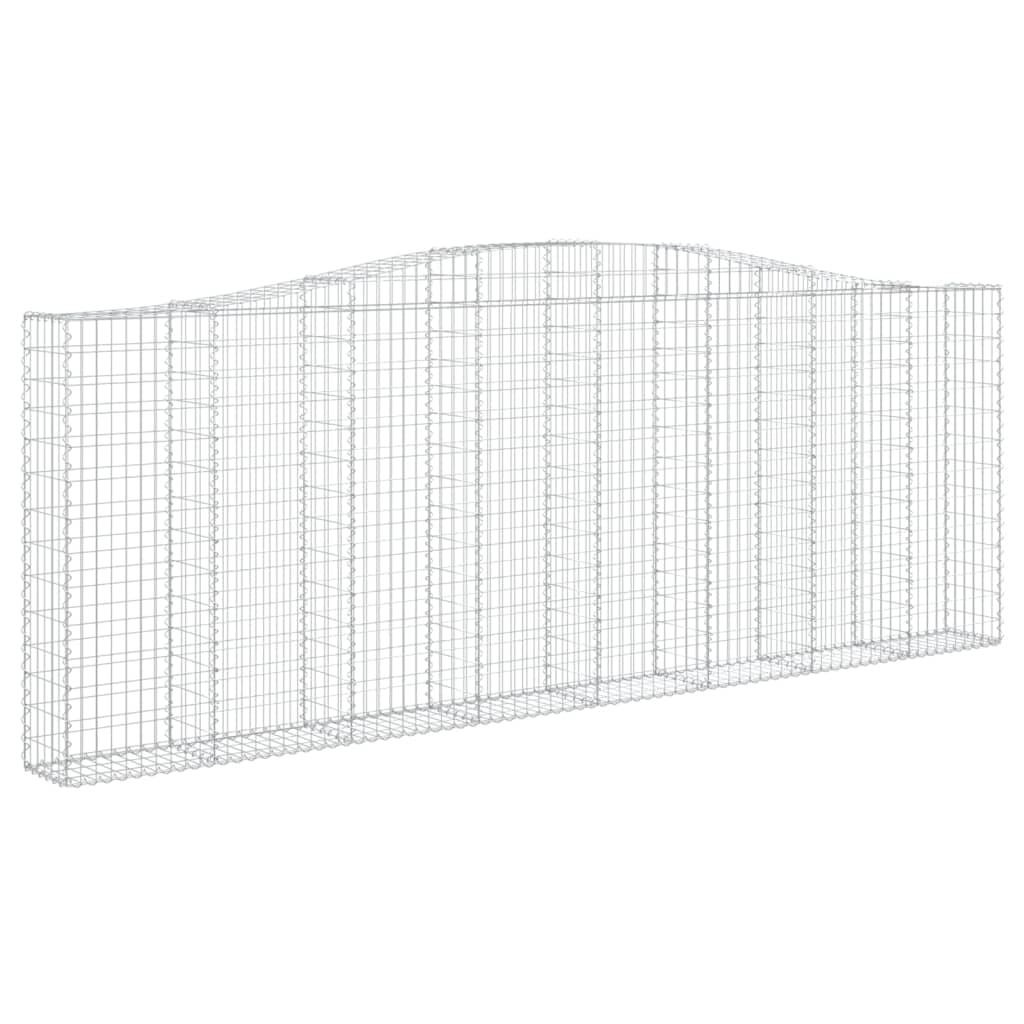Gabionska košara s lukom 400x30x140/160 cm pocinčano željezo