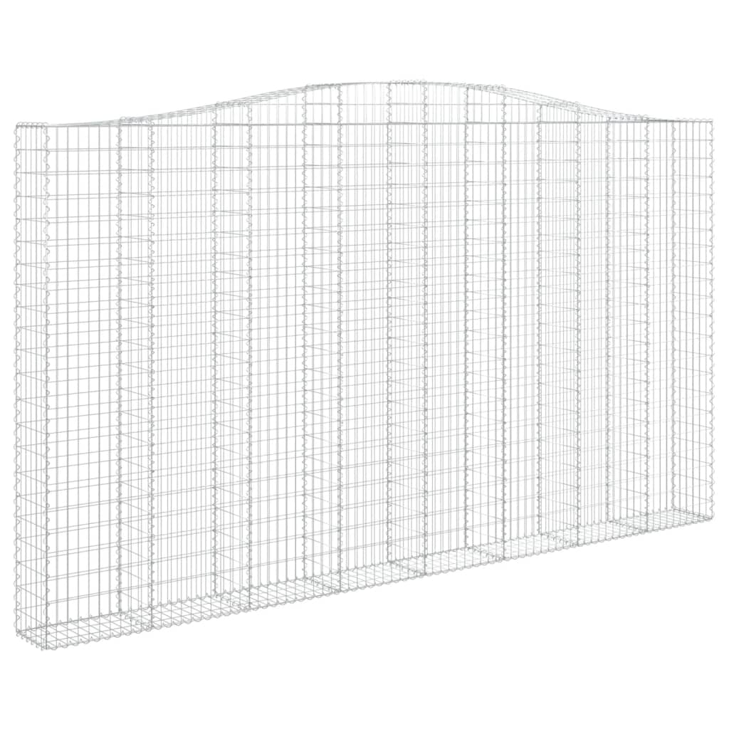Gabionska košara s lukom 400x30x220/240 cm pocinčano željezo