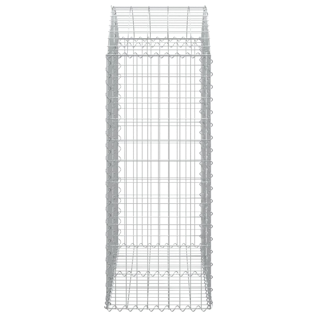 Gabionska košara s lukom 100x50x120/140 cm pocinčano željezo