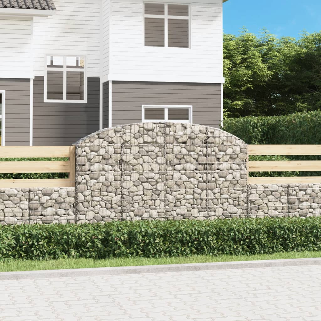 Gabionska košara s lukom 200x30x120/140 cm pocinčano željezo