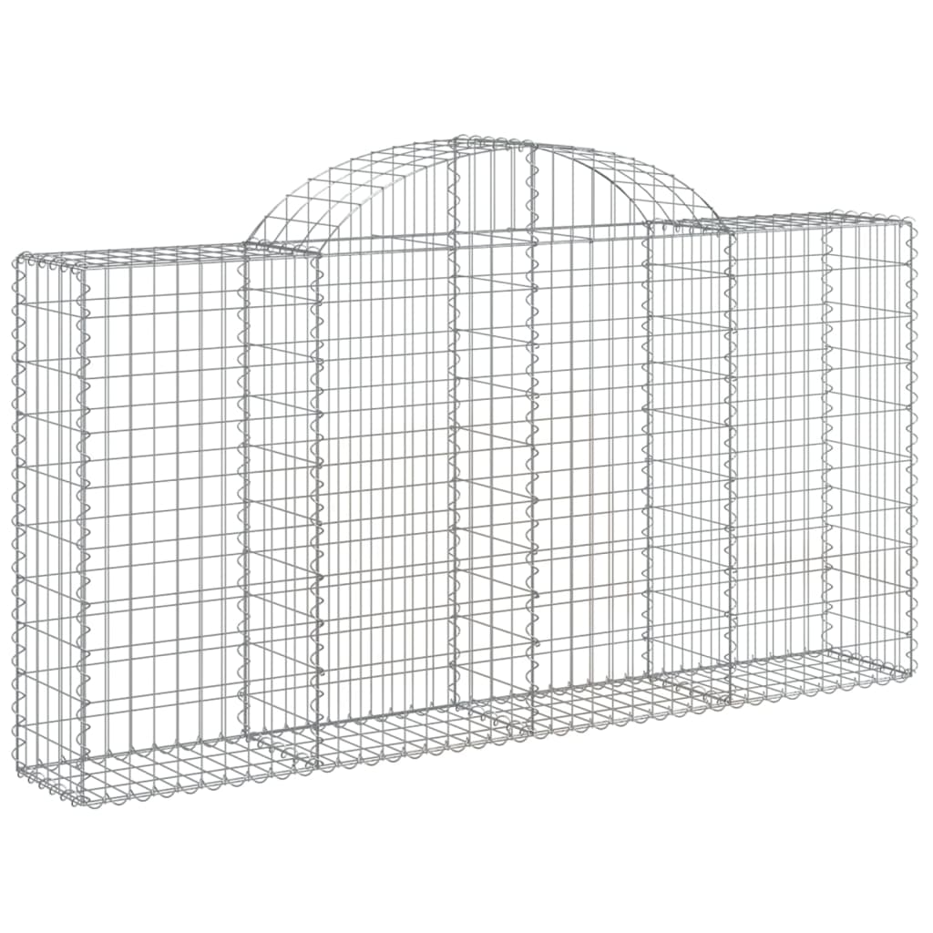Gabionska košara s lukom 200x30x100/120 cm pocinčano željezo