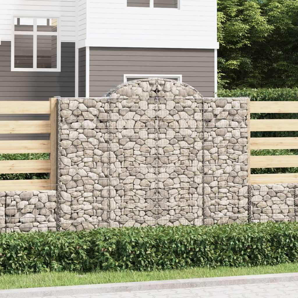 Gabionska košara s lukom 200x50x160/180 cm pocinčano željezo
