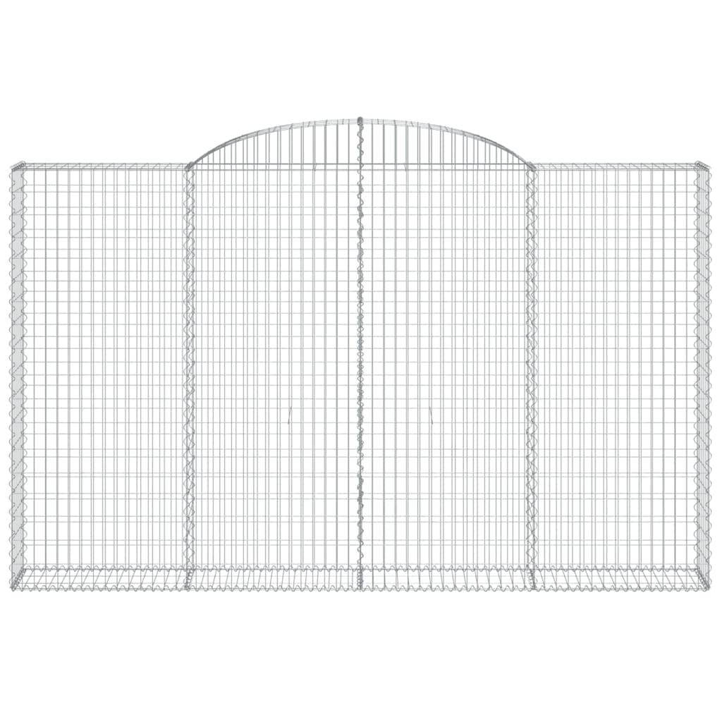 Gabionska košara s lukom 300x30x180/200 cm pocinčano željezo