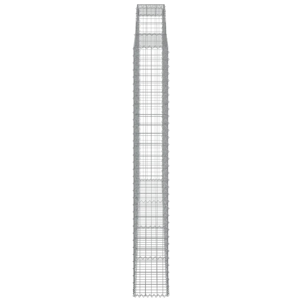 Gabionska košara s lukom 300x30x220/240 cm pocinčano željezo