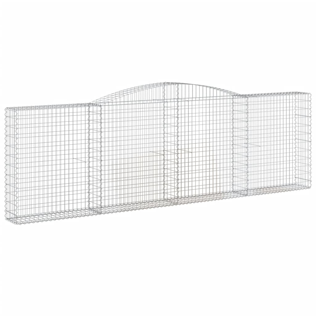 Gabionska košara s lukom 400x30x120/140 cm pocinčano željezo