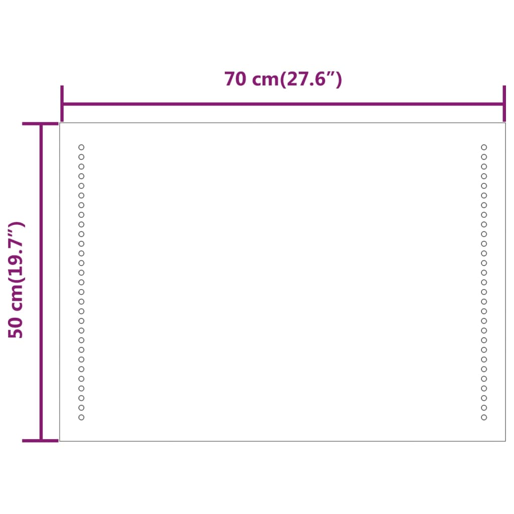 LED kupaonsko ogledalo 50x70 cm