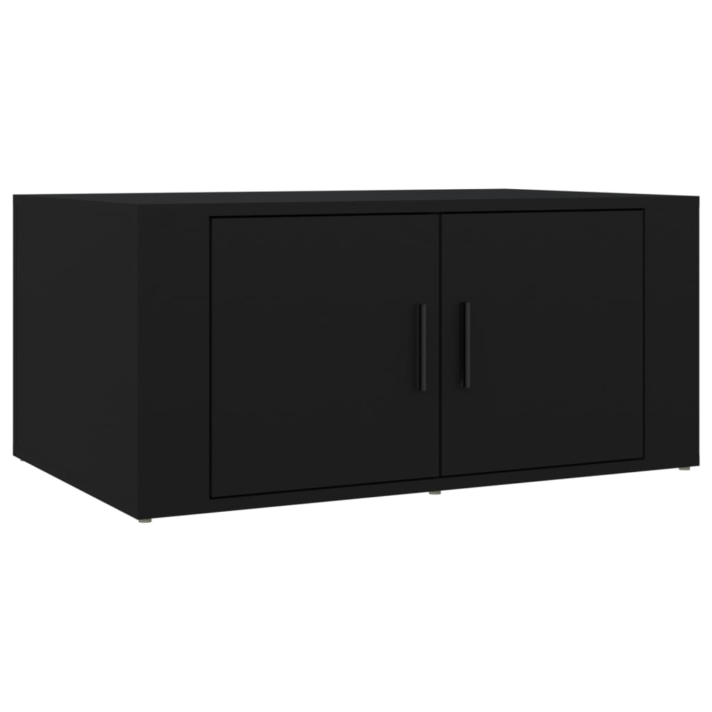 Stolić za kavu crni 80 x 50 x 36 cm od konstruiranog drva