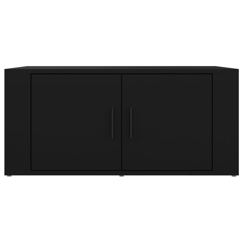 Stolić za kavu crni 80 x 50 x 36 cm od konstruiranog drva