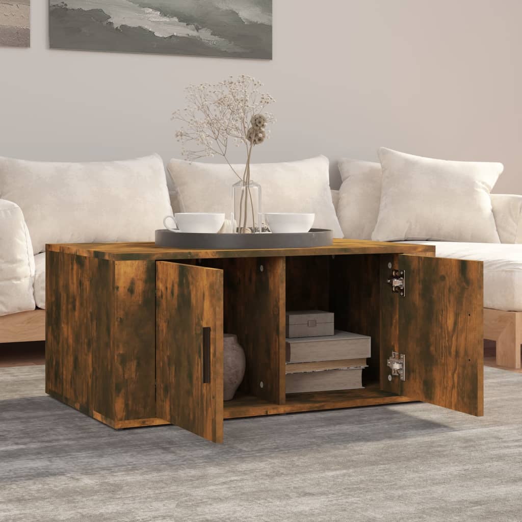 Stolić za kavu boja hrasta 80x50x36 cm konstruirano drvo