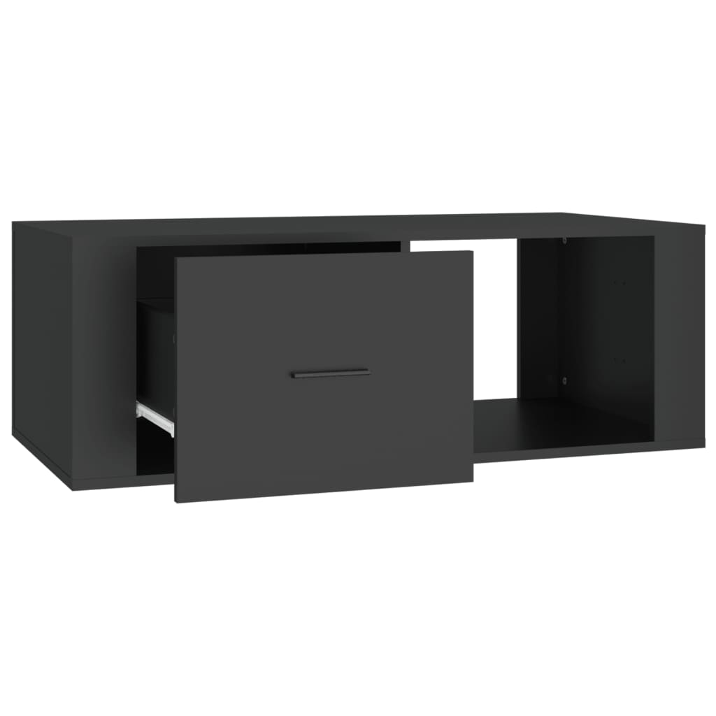 Stolić za kavu crni 100 x 50,5 x 35 cm od konstruiranog drva