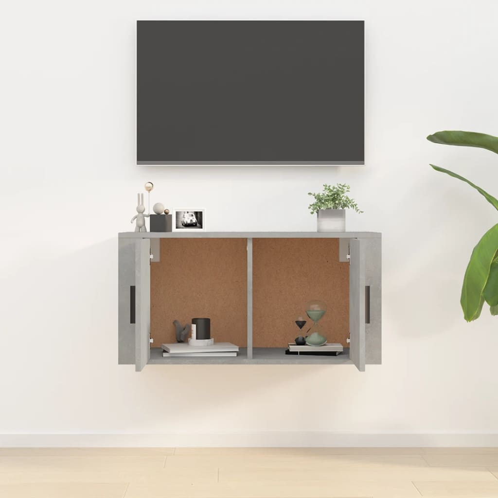 Zidni TV ormarić siva boja betona 80x34,5x40 cm