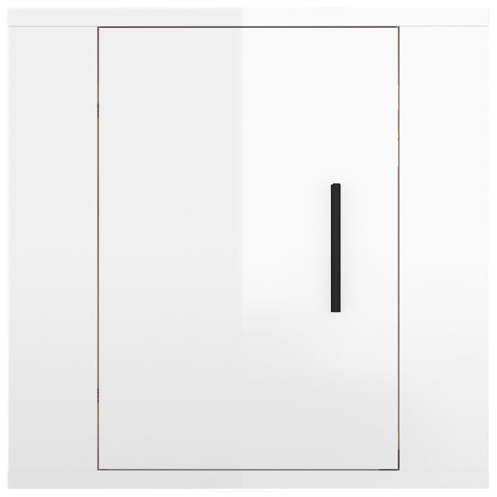 Zidni TV ormarić bijeli visokog sjaja 40x34,5x40 cm