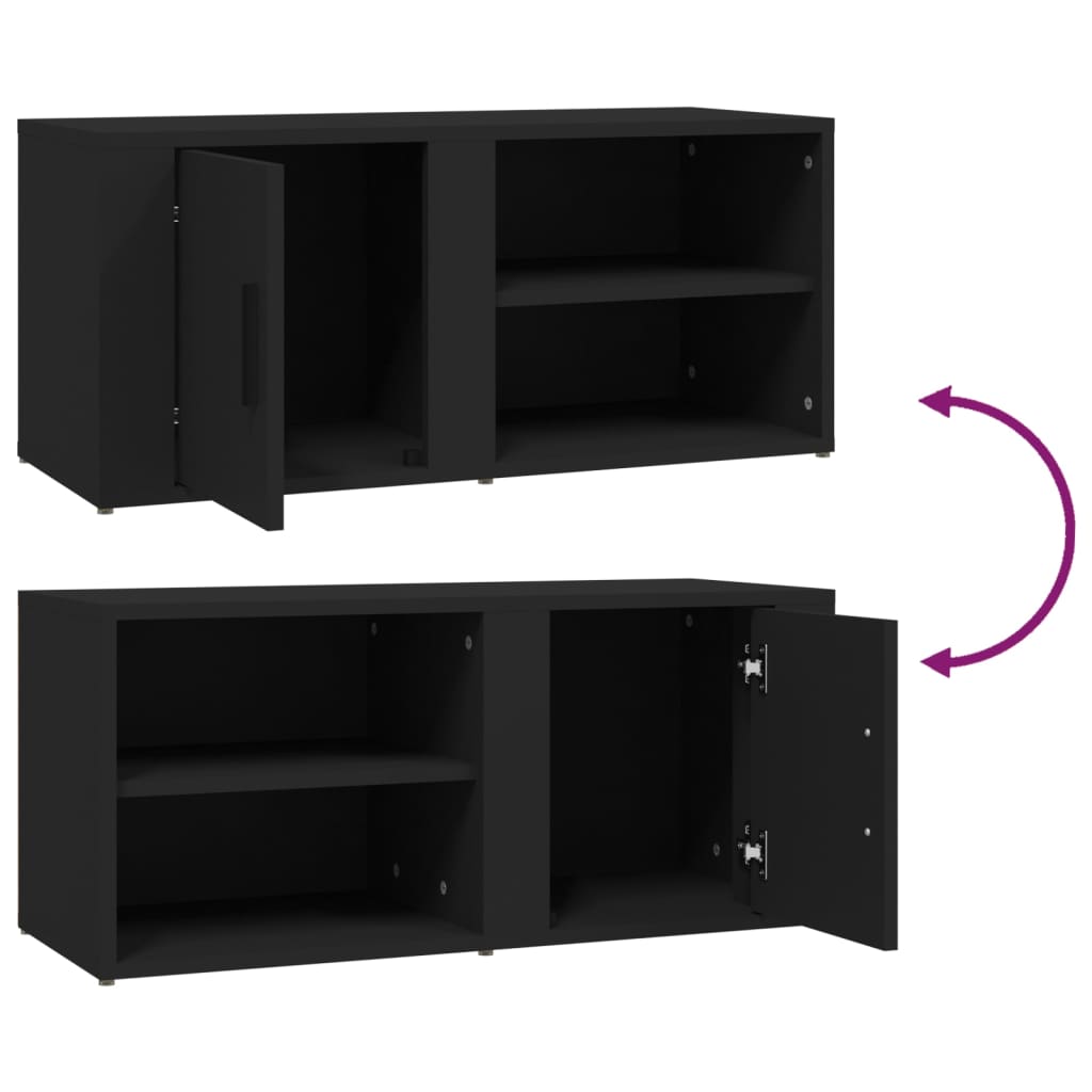TV ormarići 2 kom crni 80 x 31,5 x 36 cm konstruirano drvo