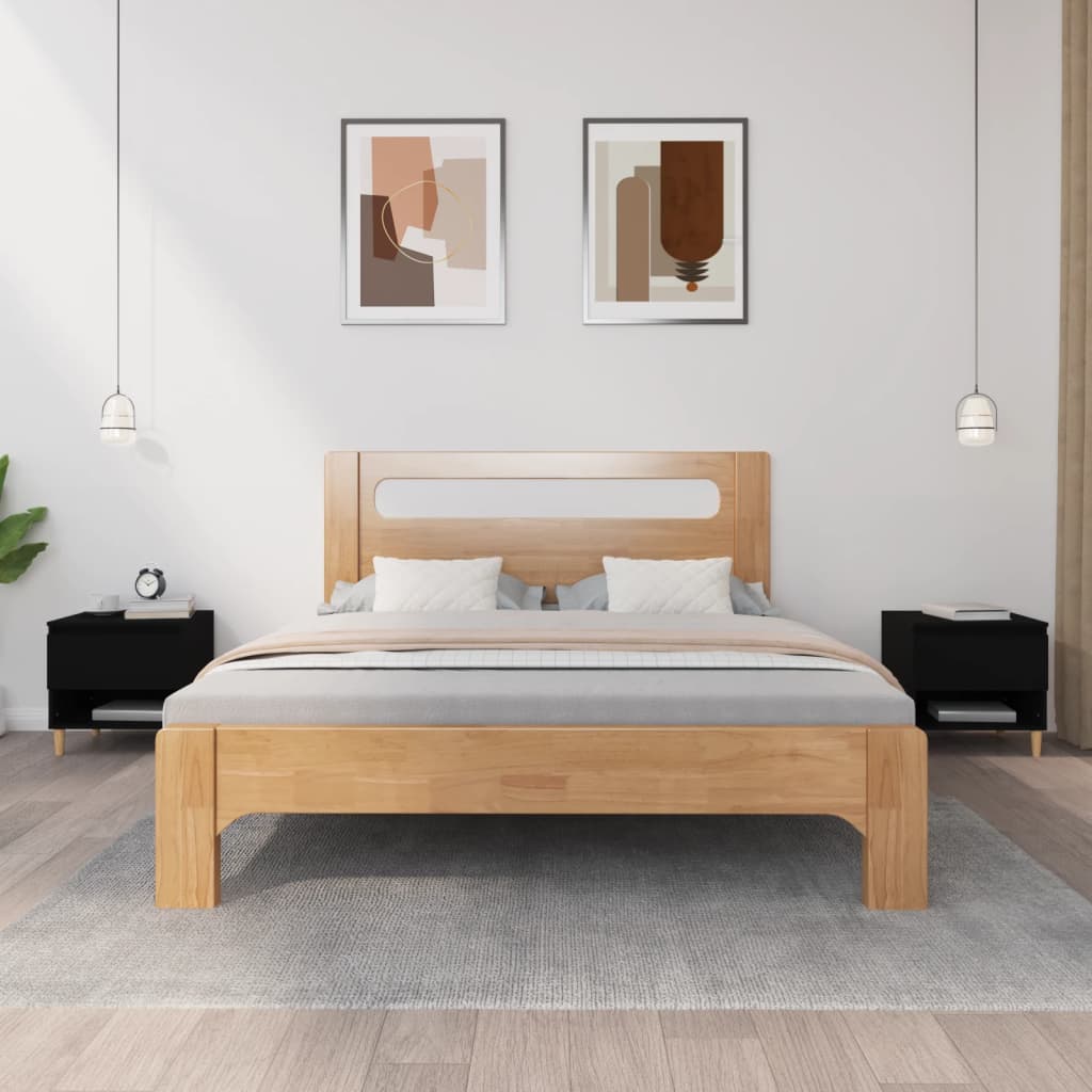Noćni ormarići 2 kom crni 50 x 46 x 50 cm od konstruiranog drva