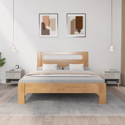 Noćni ormarići 2 kom boja betona 50x46x50 cm konstruirano drvo