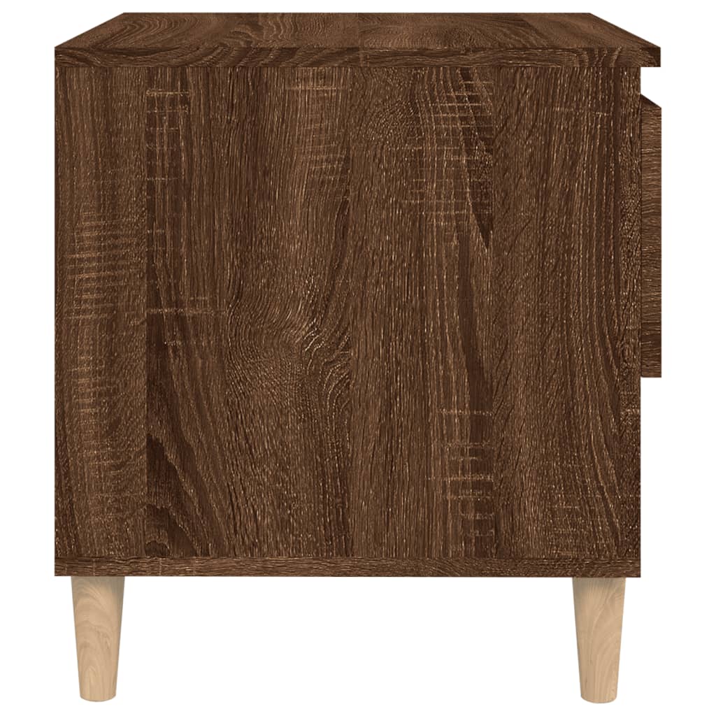 Noćni ormarići 2 kom Smeđi hrasta 50x46x50 cm konstruirano drvo