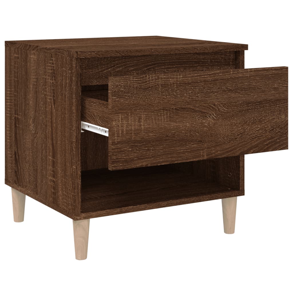 Noćni ormarići 2 kom Smeđi hrasta 50x46x50 cm konstruirano drvo