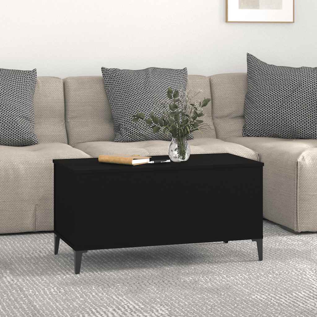 Stolić za kavu crni 90 x 44,5 x 45 cm od konstruiranog drva