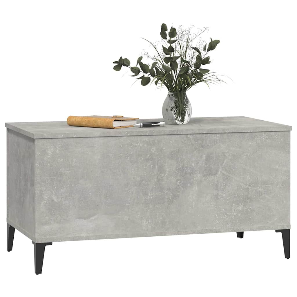 Stolić za kavu siva boja betona 90x44,5x45 cm konstruirano drvo