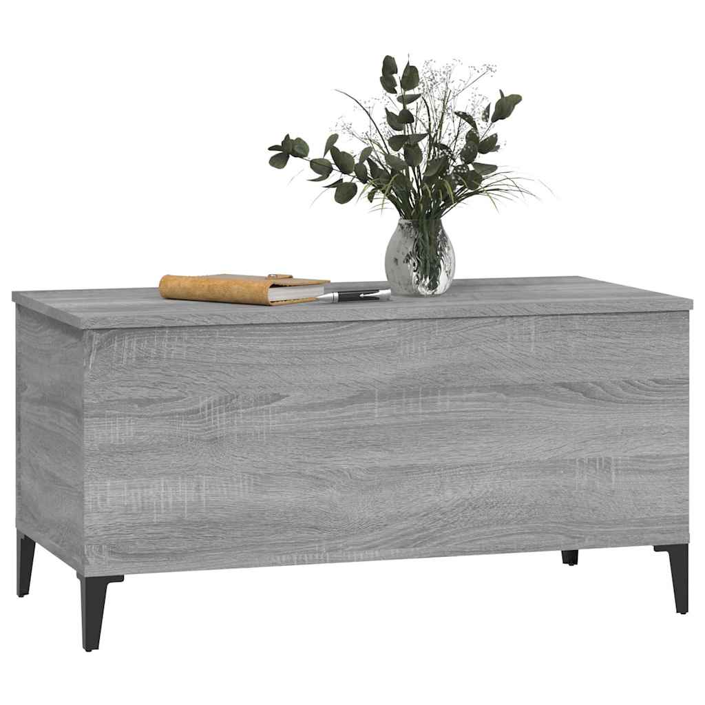 Stolić za kavu siva boja hrasta 90x44,5x45 cm konstruirano drvo