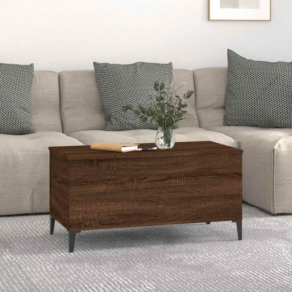 Stolić za kavu boja hrasta 90 x 44,5 x 45 cm konstruirano drvo