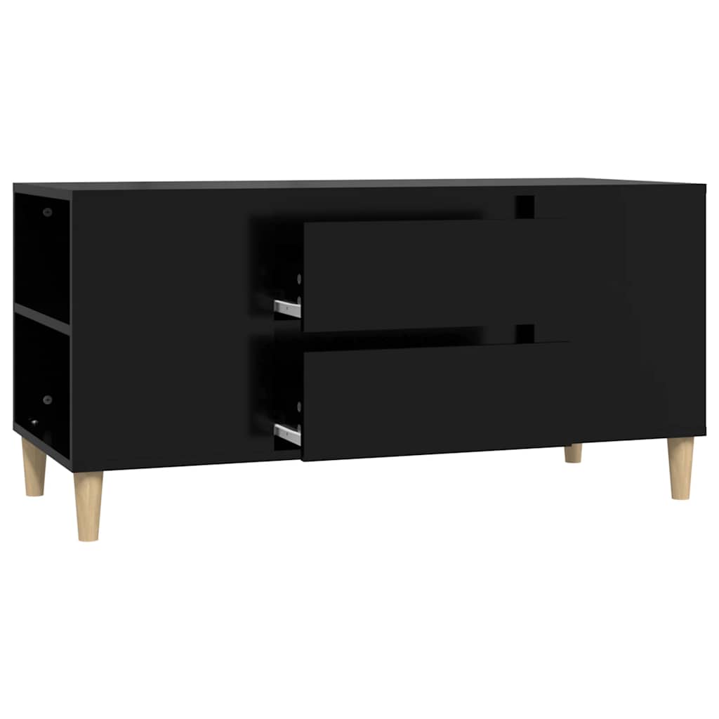 TV ormarić crni 102 x 44,5 x 50 cm od konstruiranog drva