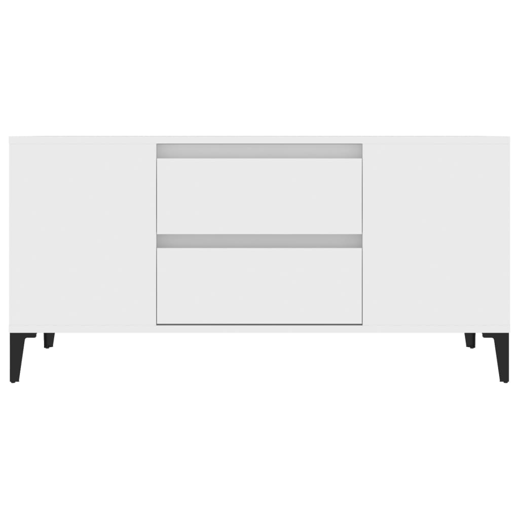 TV ormarić bijeli 102 x 44,5 x 50 cm od konstruiranog drva