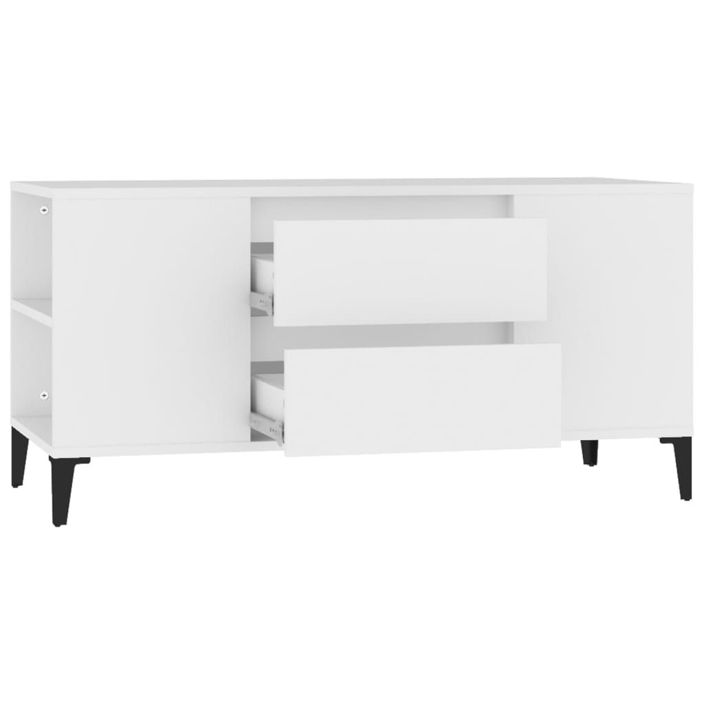 TV ormarić bijeli 102 x 44,5 x 50 cm od konstruiranog drva