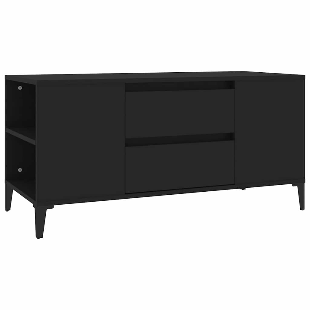 TV ormarić crni 102 x 44,5 x 50 cm od konstruiranog drva