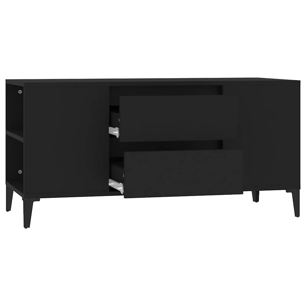 TV ormarić crni 102 x 44,5 x 50 cm od konstruiranog drva