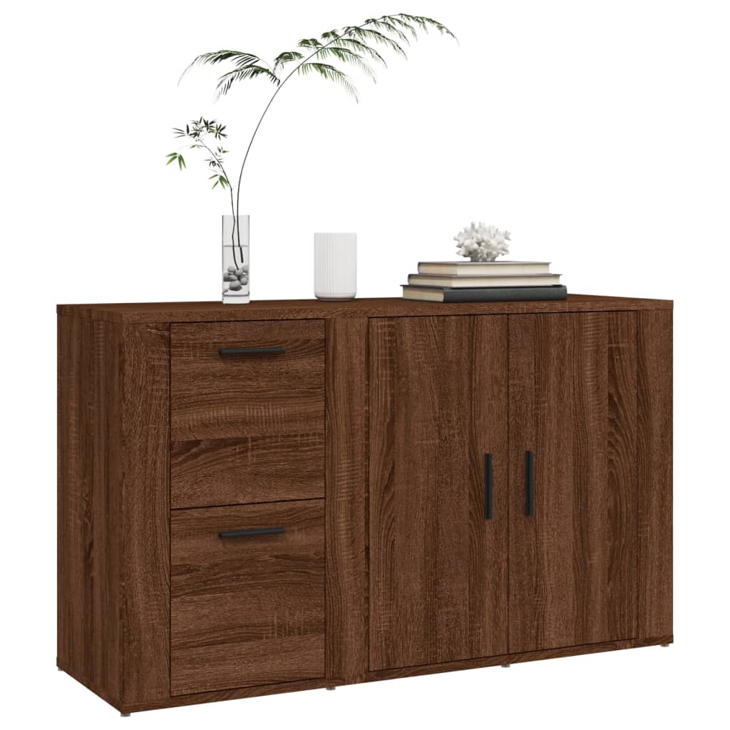 Komoda boja Smeđi hrasta 100x33x59,5 cm od konstruiranog drva