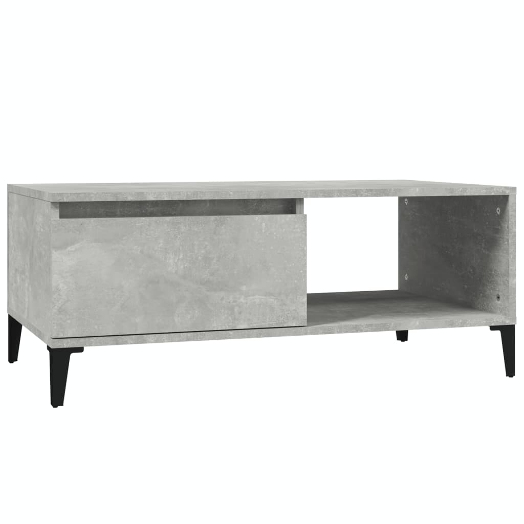 Stolić za kavu boja betona 90x50x36,5 cm konstruirano drvo