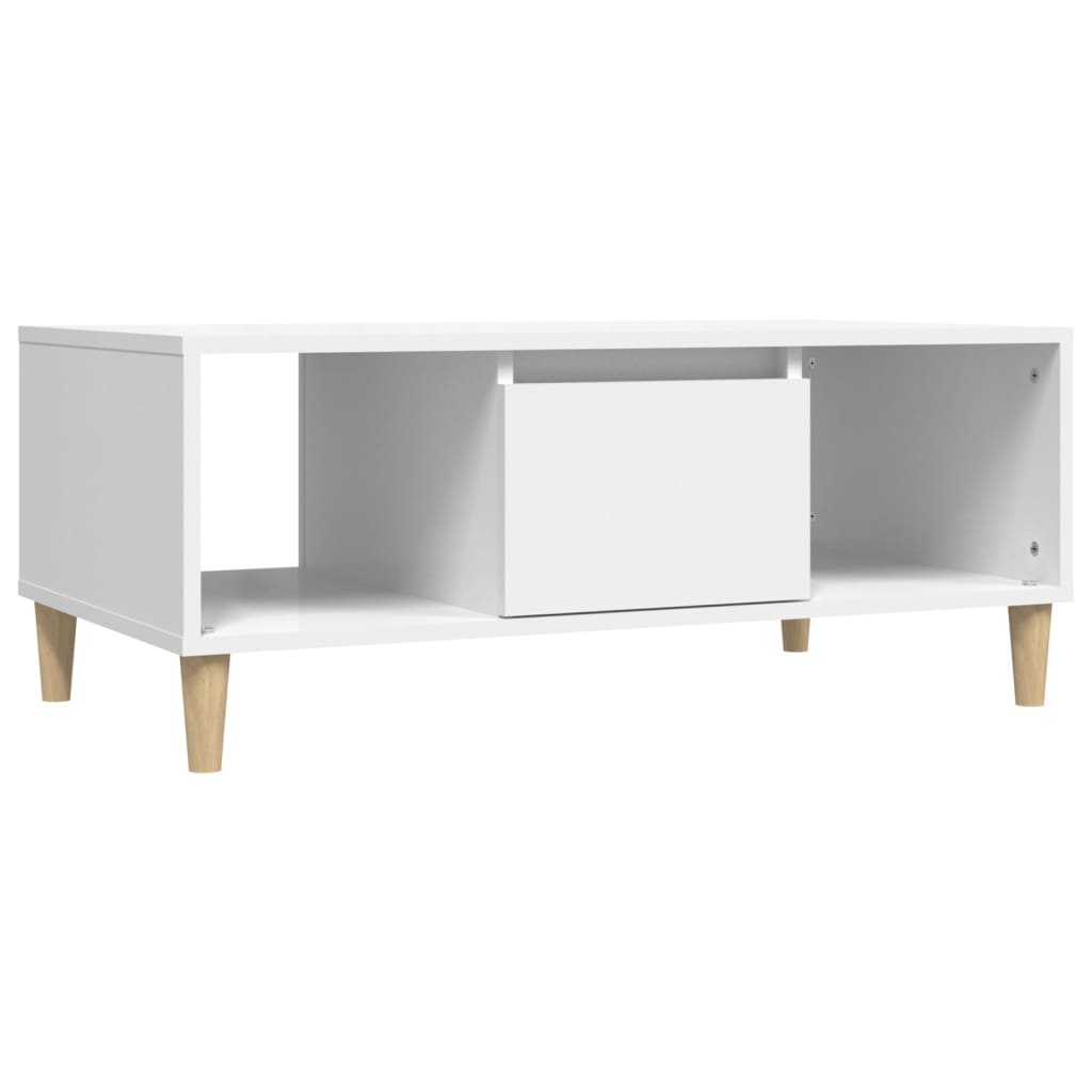 Stolić za kavu bijeli 90 x 50 x 36,5 cm od konstruiranog drva
